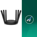 TL-WDR7661 AC1900 Gigabit wireless home router with antenna showing front panel and ports.