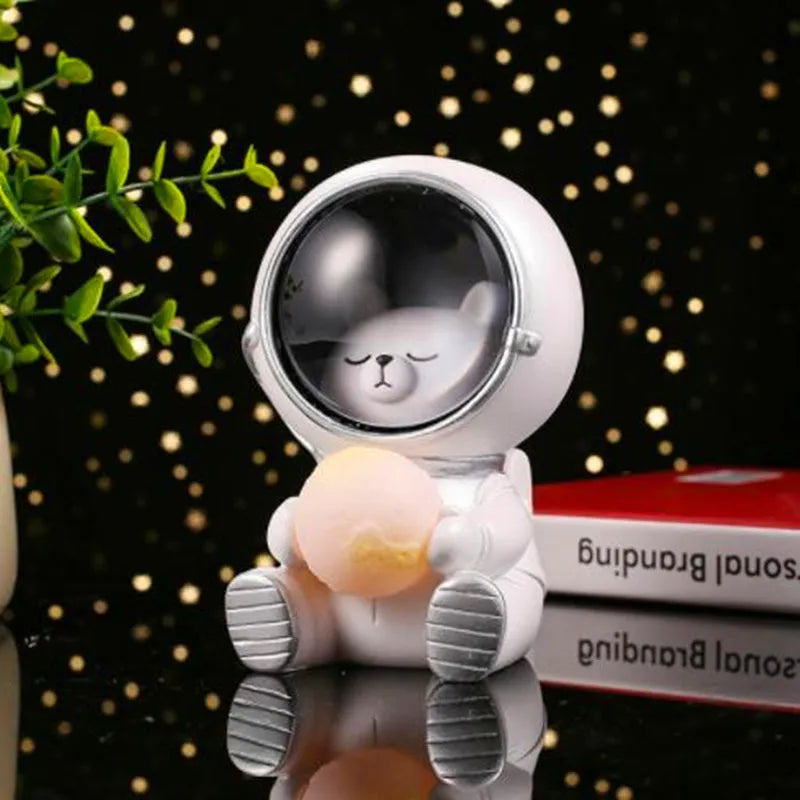 Resin animal starry sky night light with LED lighting and battery operation