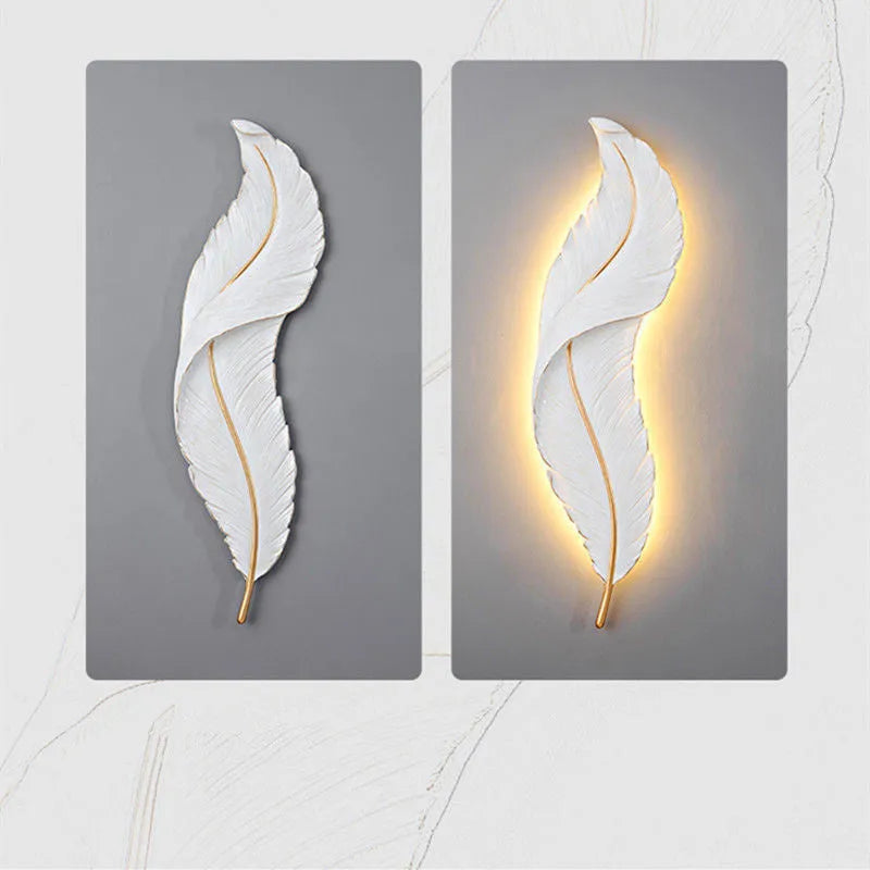Modern minimalist LED wall lamp with white PVC shade, small size 20x65cm