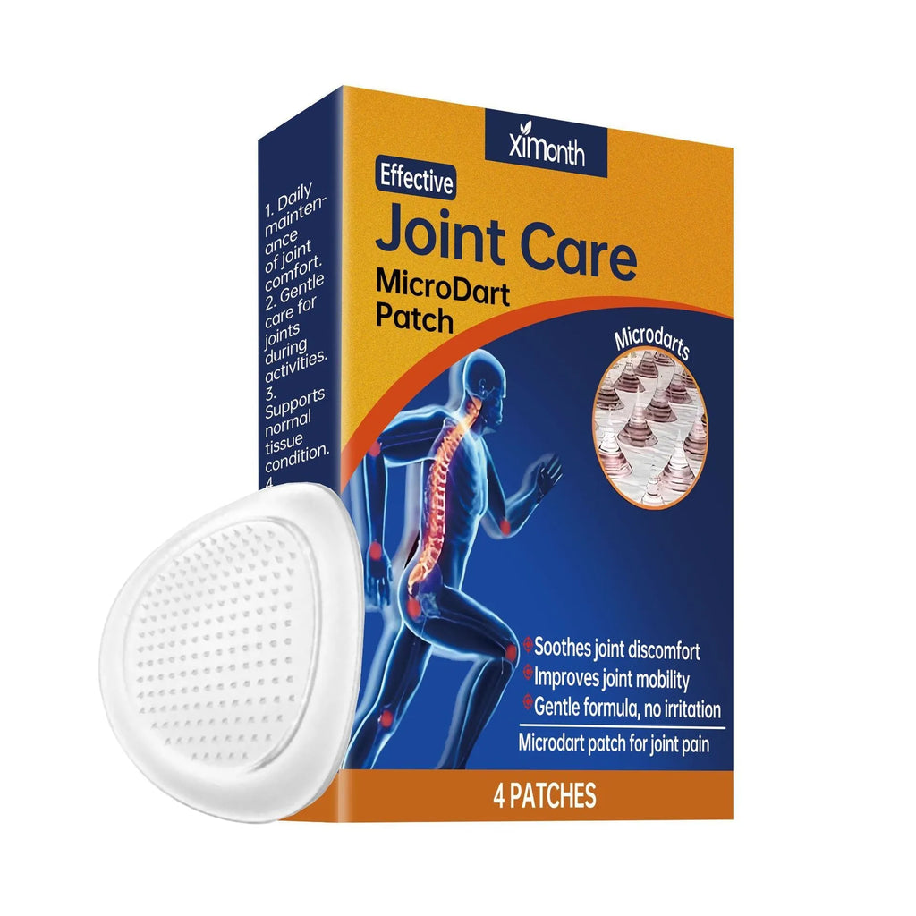 Box of joint nursing adhesive bandages containing 4 patches with moxa, ginger, and bee venom ingredients.