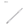 Silver metal flexible shaft adapter for cordless drills with 6.35mm shank for multi-angle grinding work