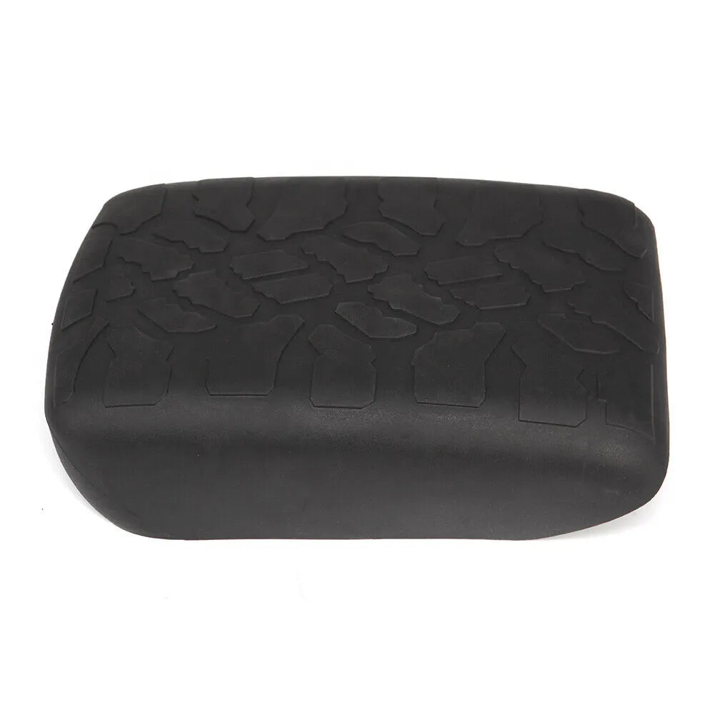 Black rubber central armrest pad for Jeep Wrangler JK JKU 2015-2018 interior centre console