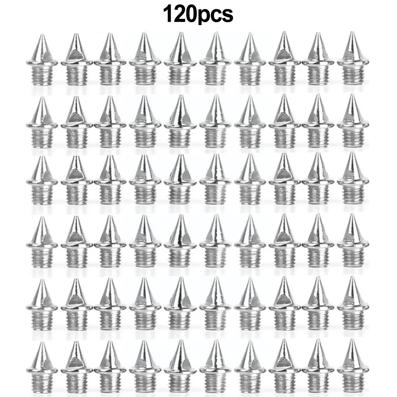 120-piece pack of gold and silver steel track and field running spikes